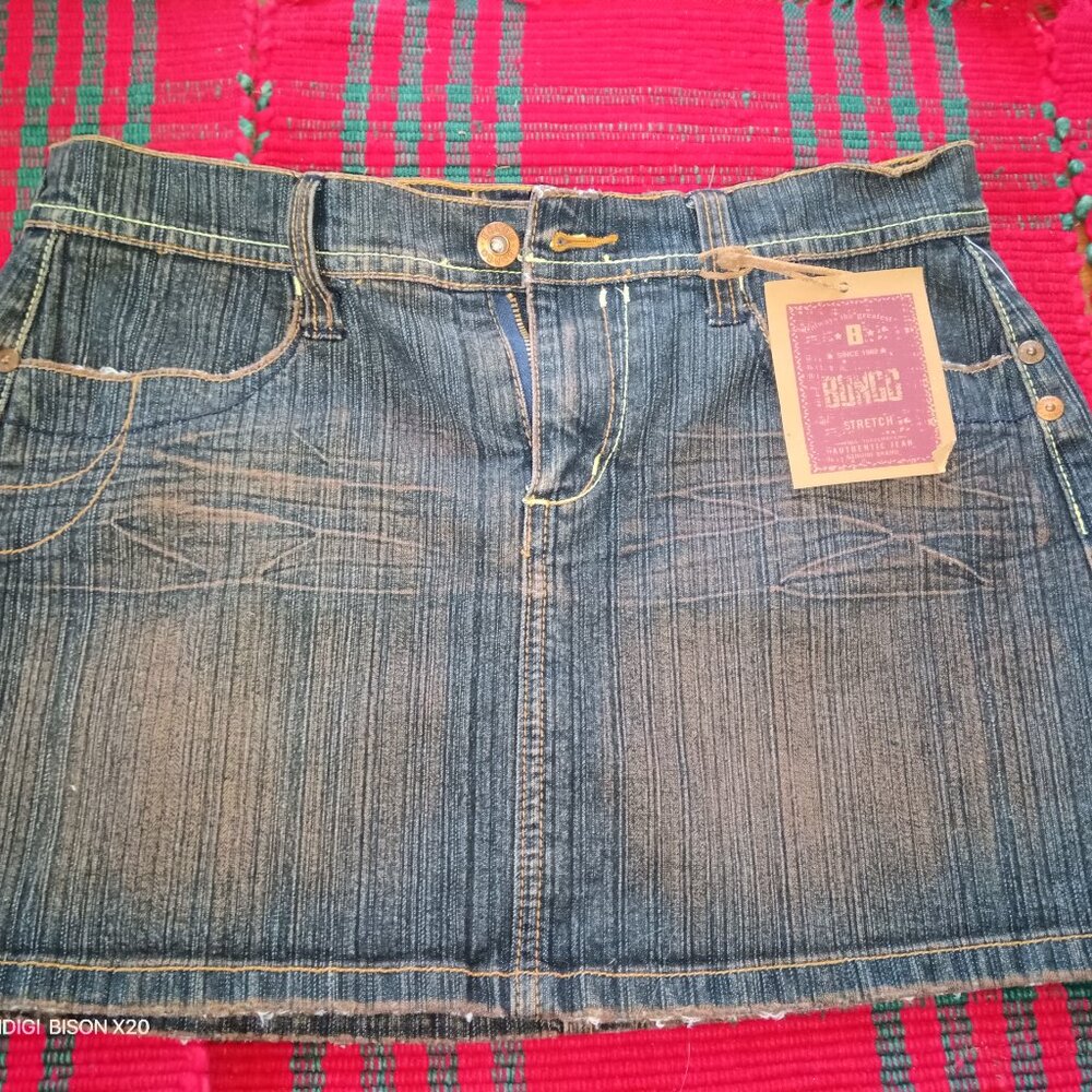 Y2K Bongo Denim Mini Skirt  NWT Juniors size 5
